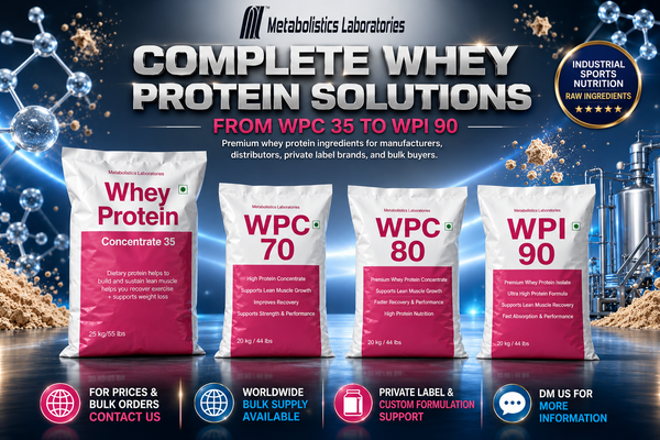 Complete Whey Protein Solutions: From WPC 35 to WPI 90 for Modern Sports Nutrition Brands  Complete Whey Protein Solutions by Metabolistics Laboratories