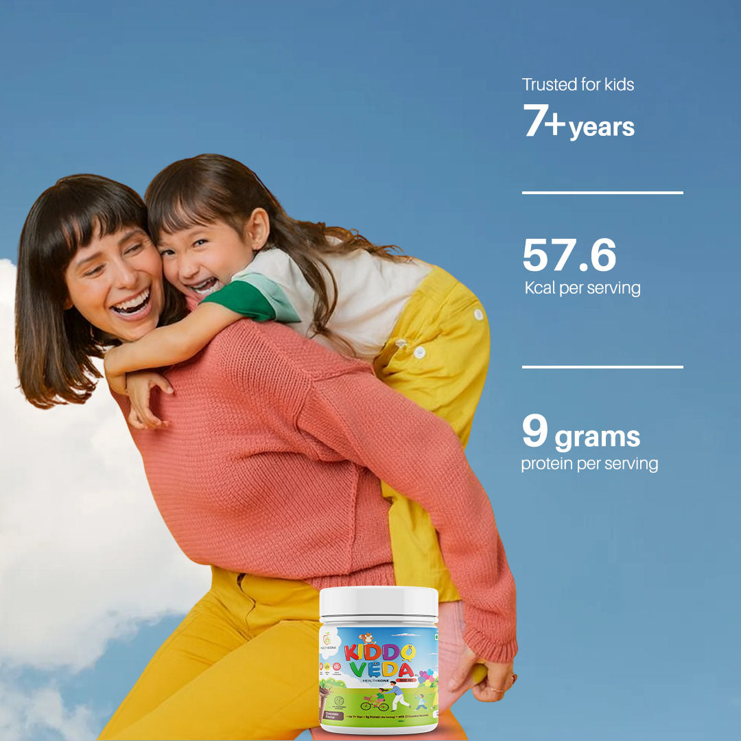KIDDOVEDA BY HEALTHXONE Daily Nutrition Protein Mix for Kids 7+Year