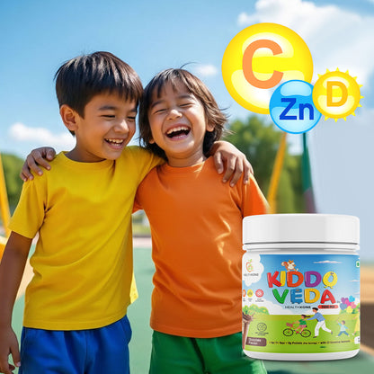 KIDDOVEDA BY HEALTHXONE Daily Nutrition Protein Mix for Kids 7+Year