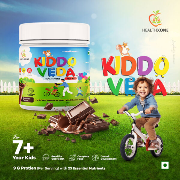 KIDDOVEDA BY HEALTHXONE Daily Nutrition Protein Mix for Kids 7+Year - Image 5